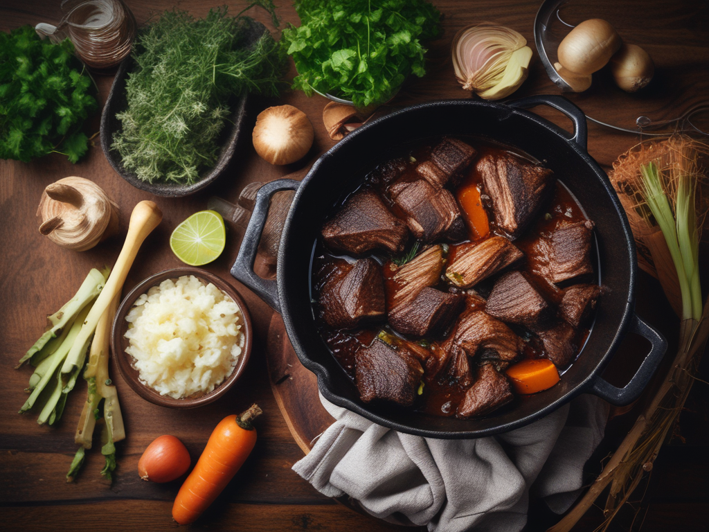 Тушёные ребра в красном вине: рецепт, техника и советы